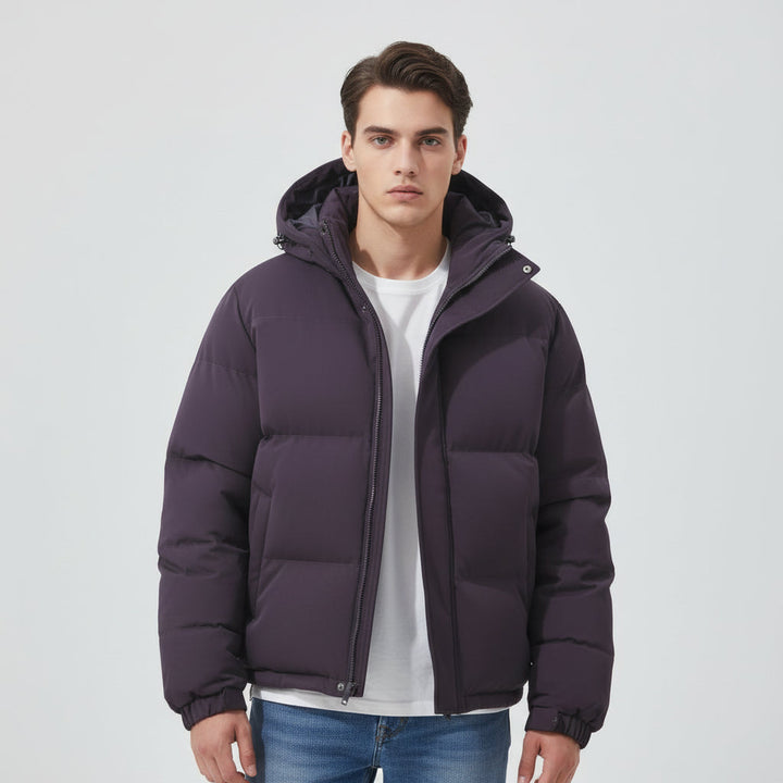 Men’s Winter Lightweight Down Jacket with Hood-Bon Voyage Vintage
