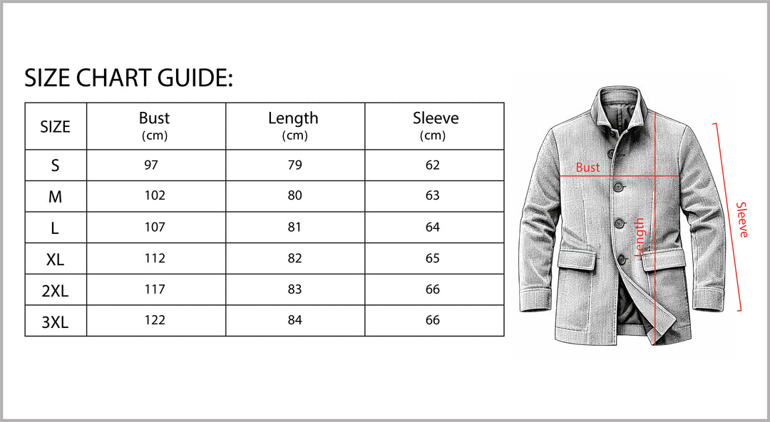 Men’s Winter Stand Collar Button-Up Jacket Casual Blazer Style Outerwear-Bon Voyage Vintage