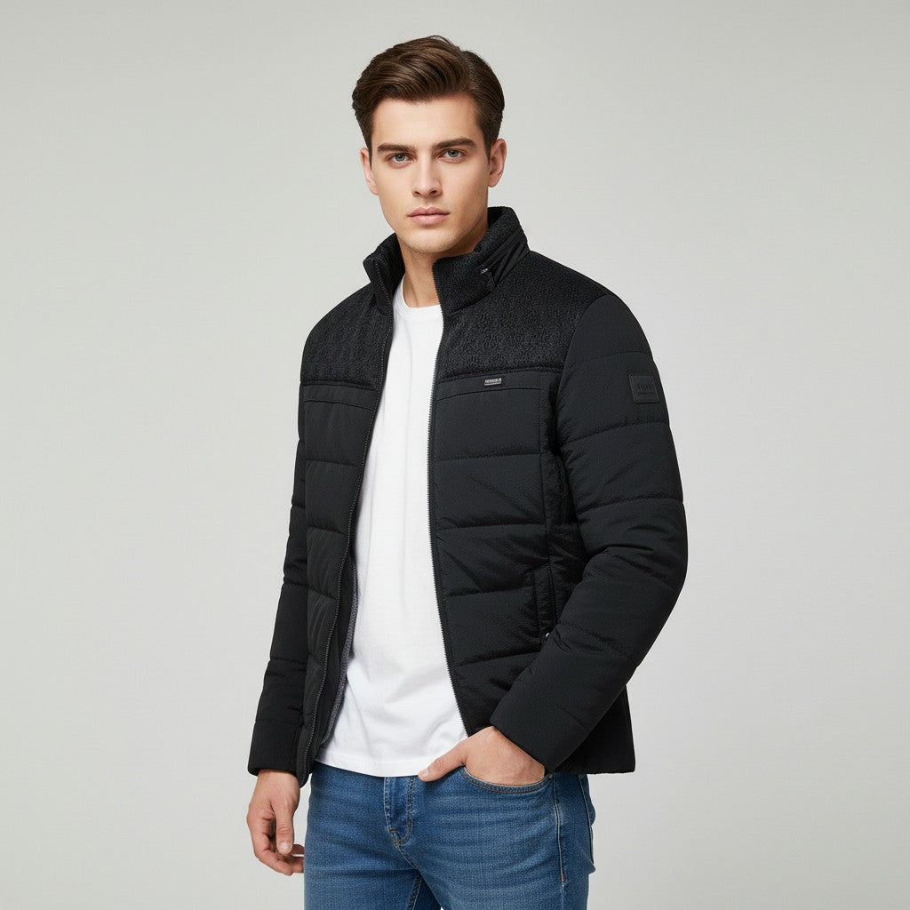 Men’s Zip-Up Fleece Jacket Lightweight Casual Outerwear-Bon Voyage Vintage