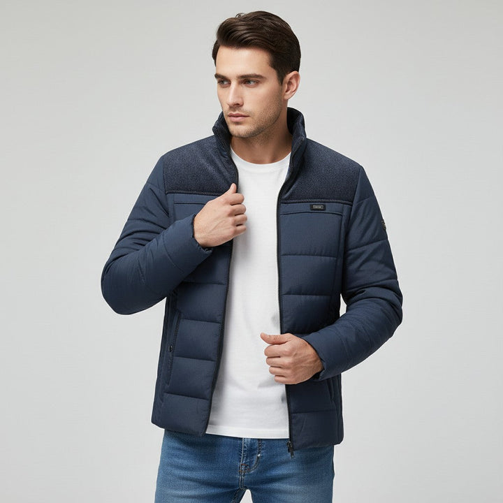 Men’s Zip-Up Fleece Jacket Lightweight Casual Outerwear-Bon Voyage Vintage