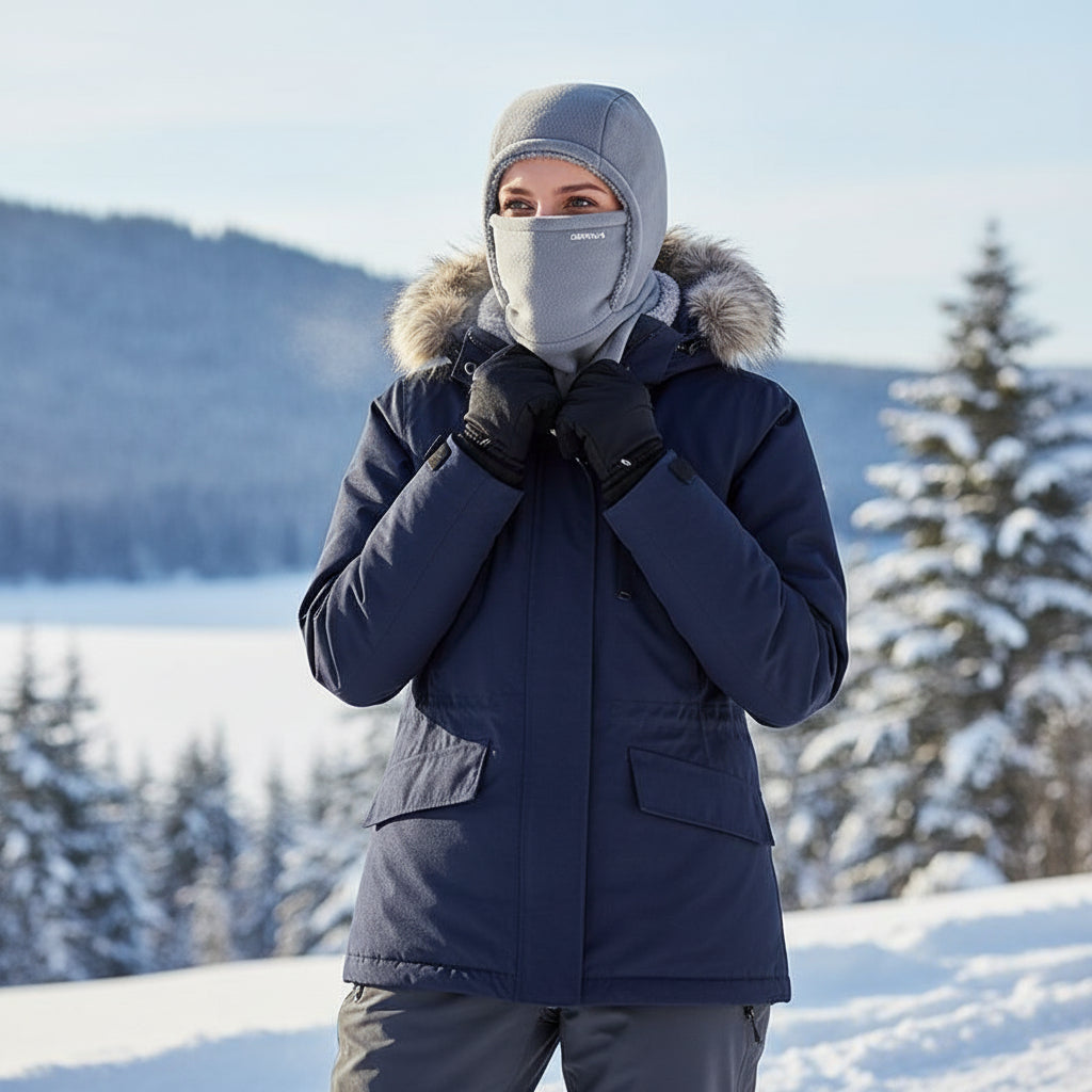 One-Piece Hood Scarf Face Mask Windproof Winter Thermal Head Cover-Bon Voyage Vintage