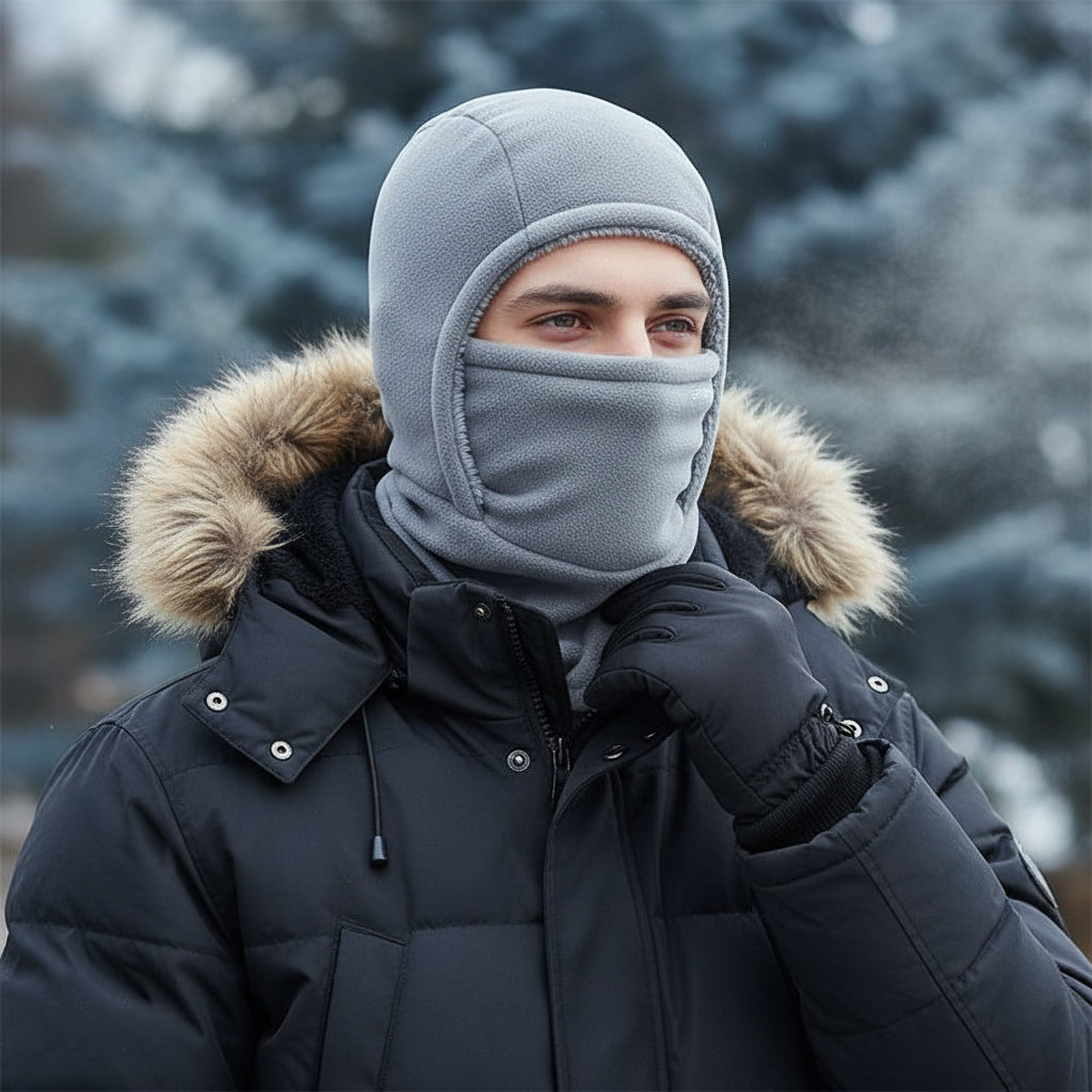 One-Piece Hood Scarf Face Mask Windproof Winter Thermal Head Cover-Bon Voyage Vintage