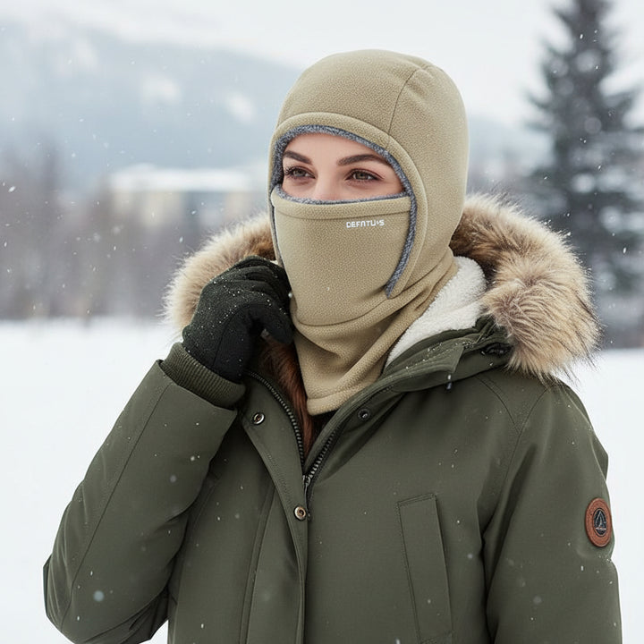 One-Piece Hood Scarf Face Mask Windproof Winter Thermal Head Cover-Bon Voyage Vintage