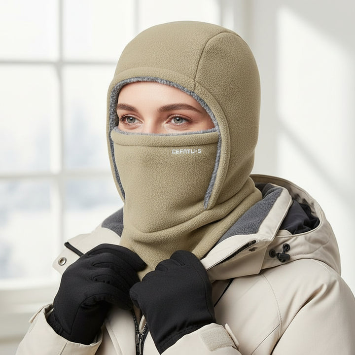 One-Piece Hood Scarf Face Mask Windproof Winter Thermal Head Cover-Bon Voyage Vintage
