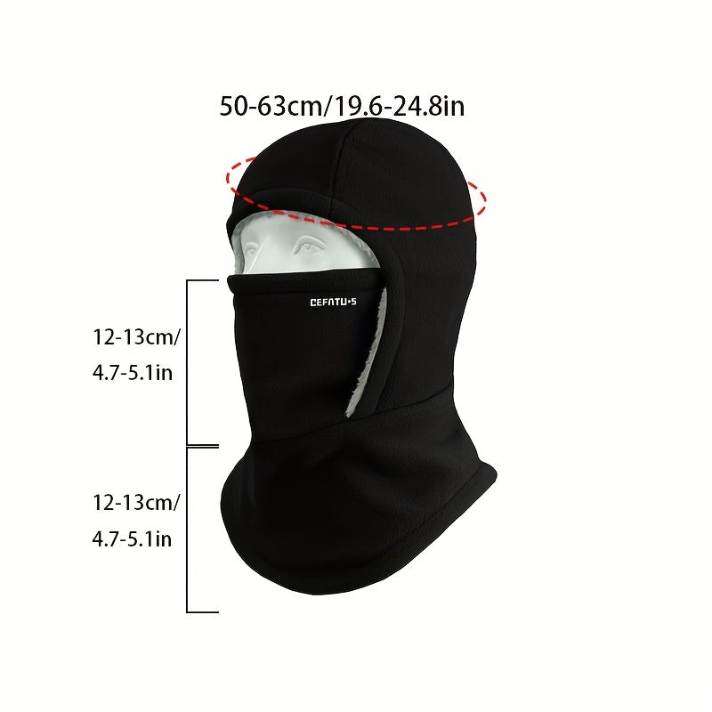 One-Piece Hood Scarf Face Mask Windproof Winter Thermal Head Cover-Bon Voyage Vintage