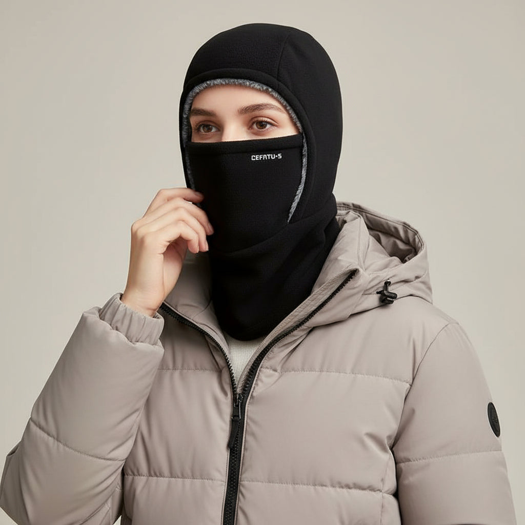 One-Piece Hood Scarf Face Mask Windproof Winter Thermal Head Cover-Bon Voyage Vintage