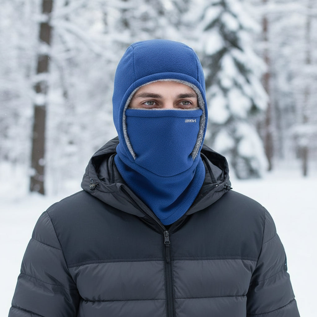 One-Piece Hood Scarf Face Mask Windproof Winter Thermal Head Cover-Bon Voyage Vintage