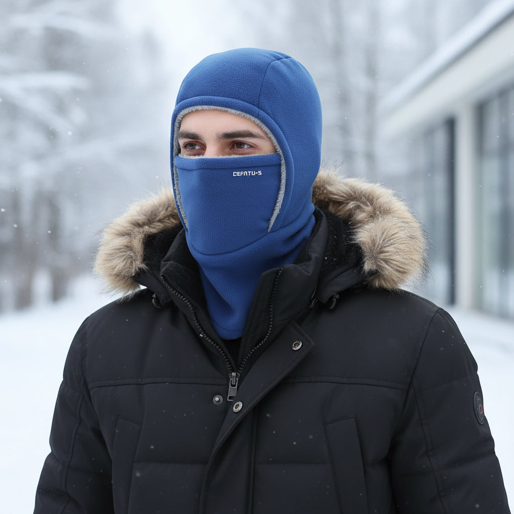 One-Piece Hood Scarf Face Mask Windproof Winter Thermal Head Cover-Bon Voyage Vintage