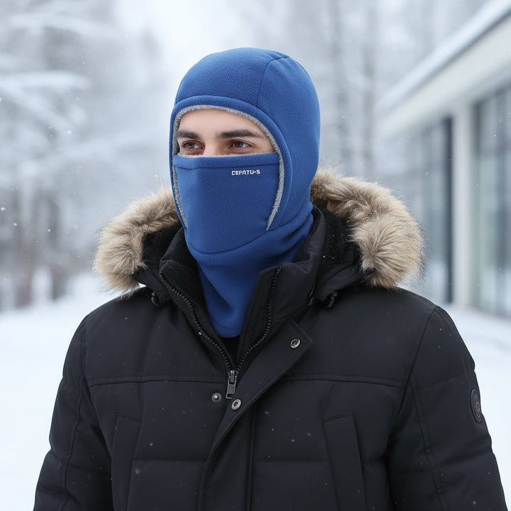 One-Piece Hood Scarf Face Mask Windproof Winter Thermal Head Cover-Bon Voyage Vintage