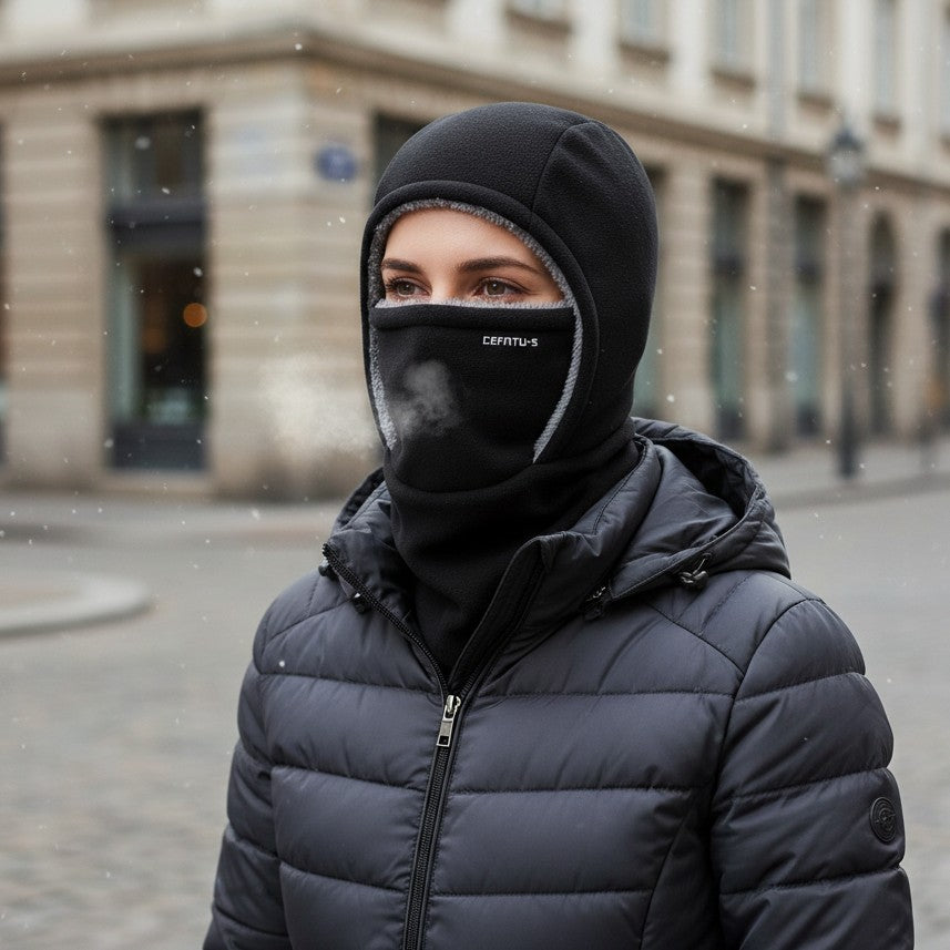 One-Piece Hood Scarf Face Mask Windproof Winter Thermal Head Cover-Bon Voyage Vintage