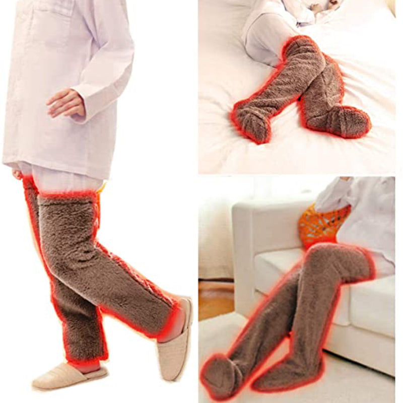 Over Knee High Fuzzy Socks Winter Warm Long Cozy Socks-Bon Voyage Vintage