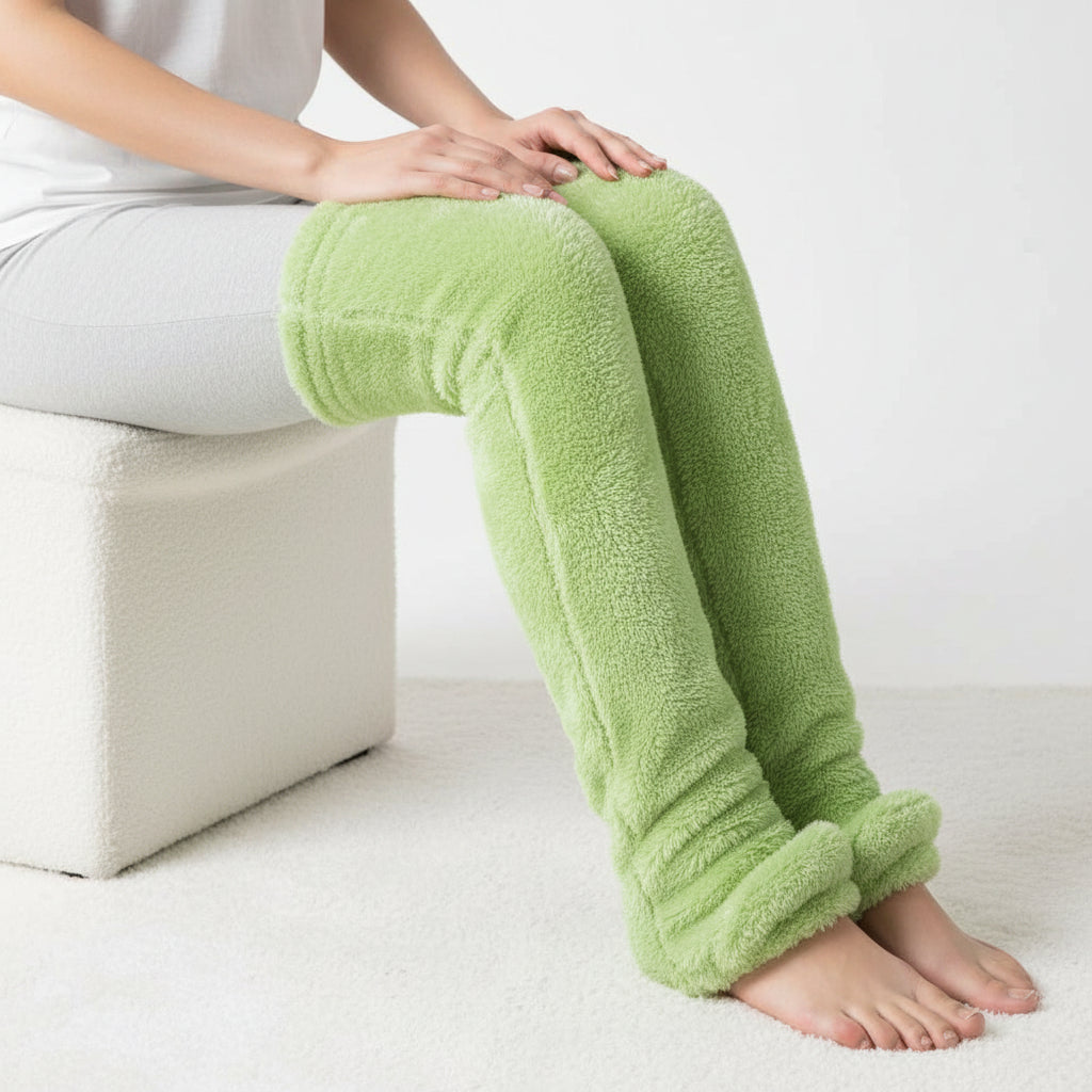 Over Knee High Fuzzy Socks Winter Warm Long Cozy Socks-Bon Voyage Vintage