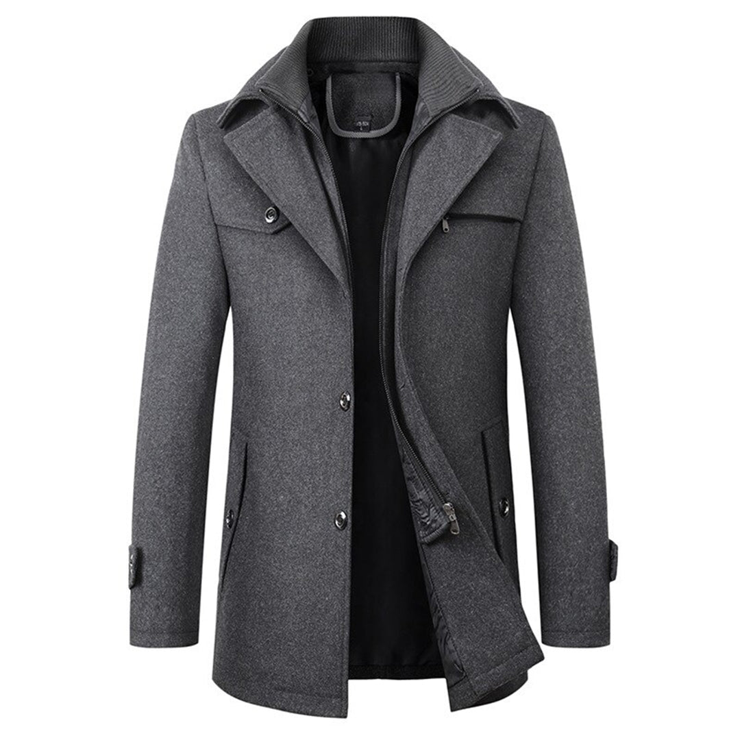 Polyester Wool Blend Cold Weather Outerwear Winter Jacket-Bon Voyage Vintage