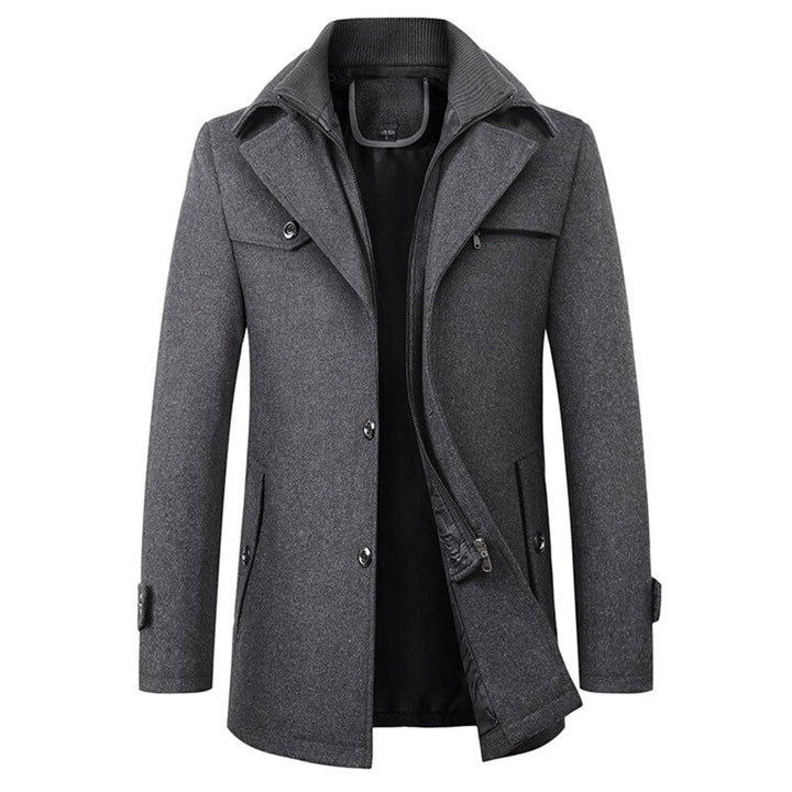 Polyester Wool Blend Cold Weather Outerwear Winter Jacket-Bon Voyage Vintage