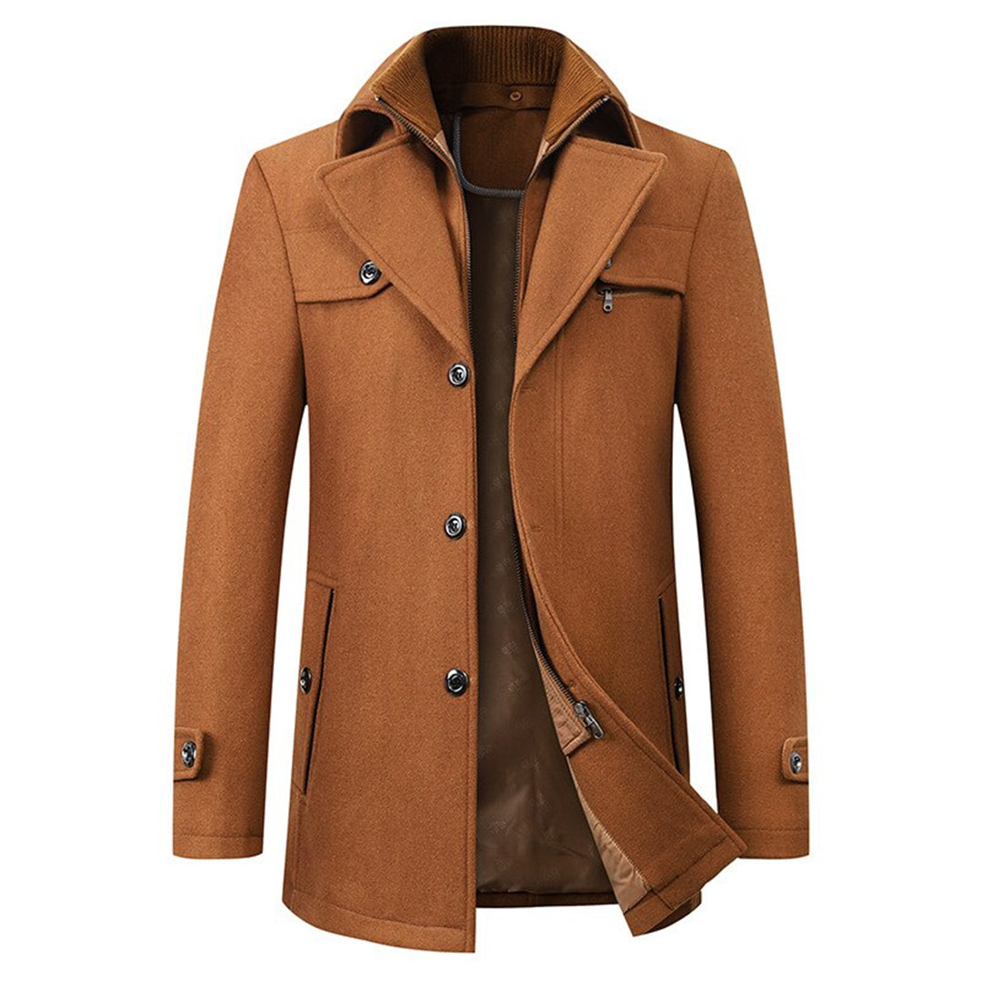 Polyester Wool Blend Cold Weather Outerwear Winter Jacket-Bon Voyage Vintage