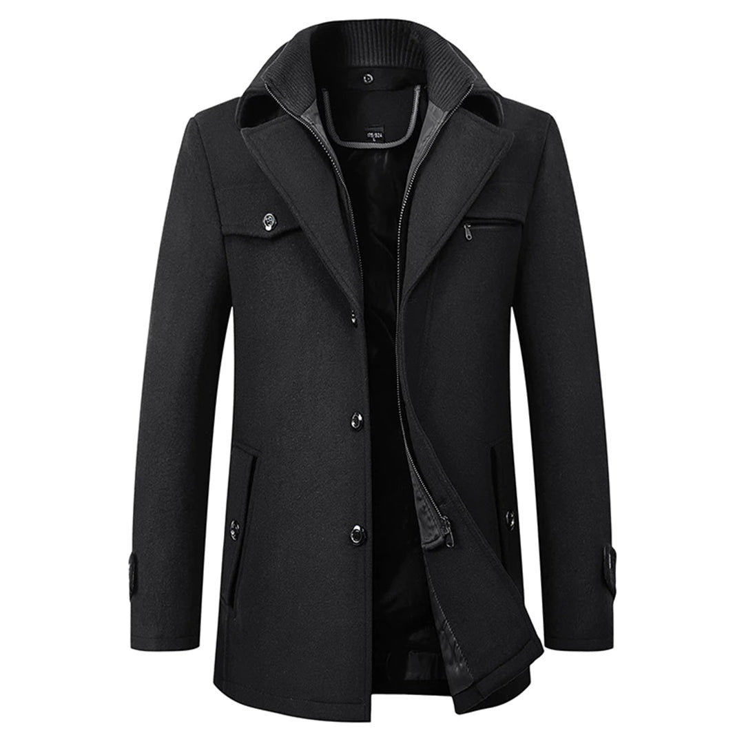 Polyester Wool Blend Cold Weather Outerwear Winter Jacket-Bon Voyage Vintage