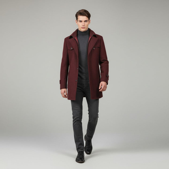 Polyester Wool Blend Cold Weather Outerwear Winter Jacket-Bon Voyage Vintage