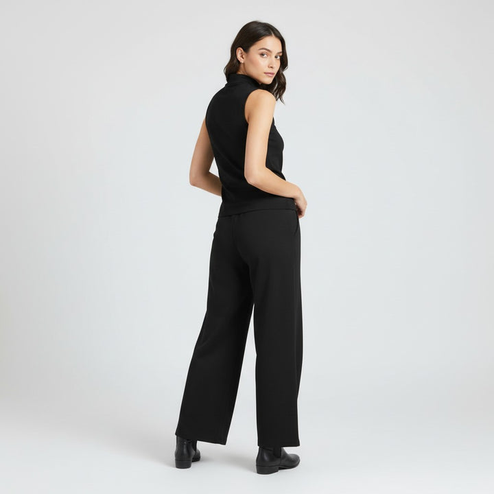 Sleeveless Top and Wide Leg Cropped Pants Set-Bon Voyage Vintage