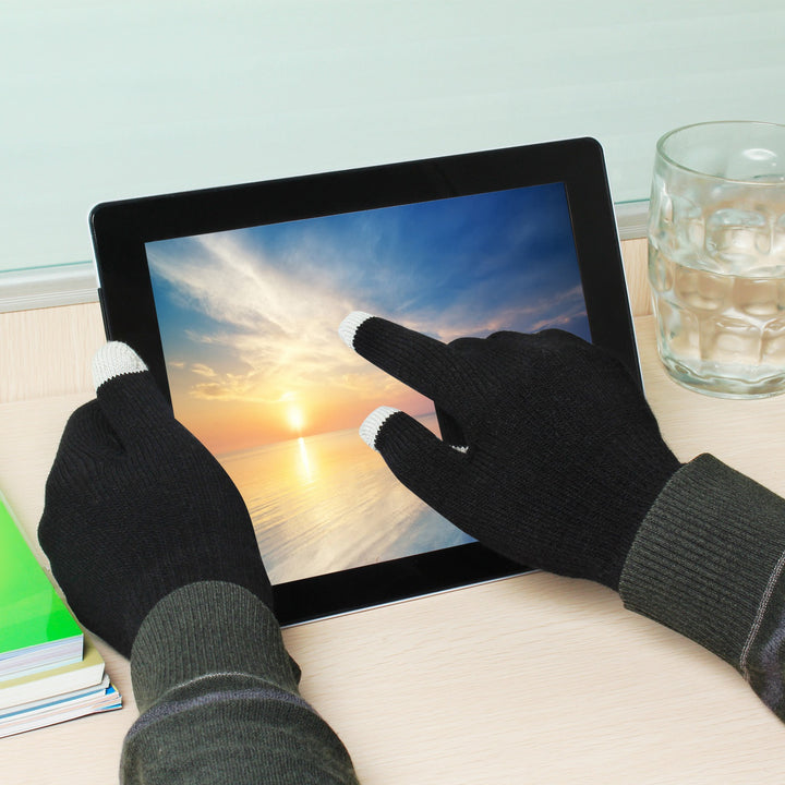 Touch Screen Full Finger Knitted Winter Gloves for Warm and Smart Use-Bon Voyage Vintage