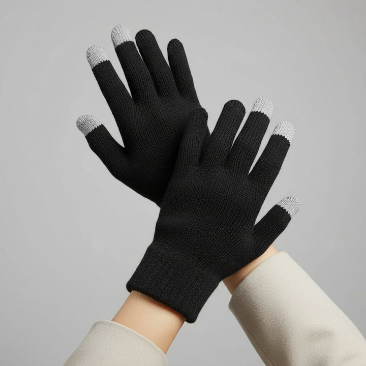 Touch Screen Full Finger Knitted Winter Gloves for Warm and Smart Use-Bon Voyage Vintage