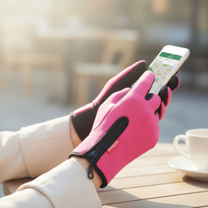 Touch Screen Waterproof Winter Riding Gloves Fleece Insulated Anti-Slip Gloves-Bon Voyage Vintage