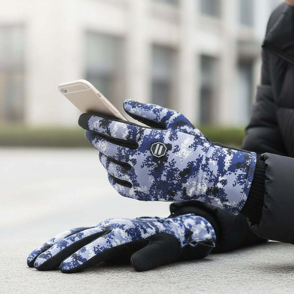 Touch Screen Waterproof Winter Riding Gloves Fleece Insulated Anti-Slip Gloves-Bon Voyage Vintage