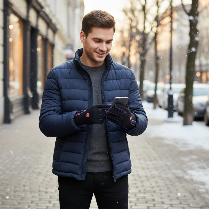 Touch Screen Waterproof Winter Riding Gloves Fleece Insulated Anti-Slip Gloves-Bon Voyage Vintage