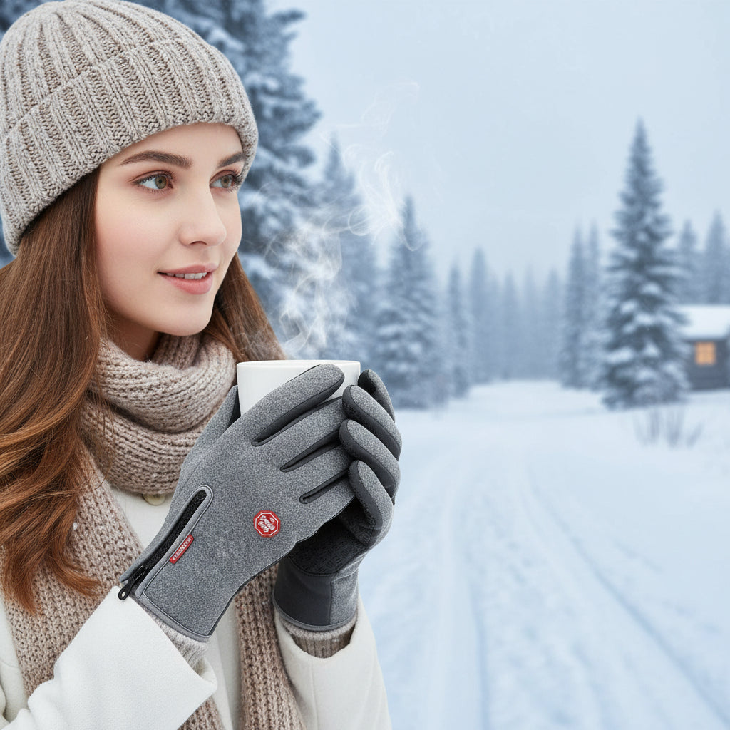 Touch Screen Waterproof Winter Riding Gloves Fleece Insulated Anti-Slip Gloves-Bon Voyage Vintage