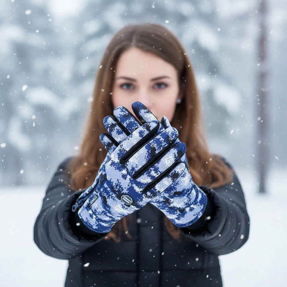 Touch Screen Waterproof Winter Riding Gloves Fleece Insulated Anti-Slip Gloves-Bon Voyage Vintage