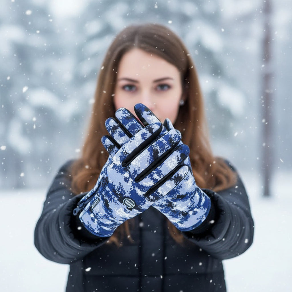 Touch Screen Waterproof Winter Riding Gloves Fleece Insulated Anti-Slip Gloves-Bon Voyage Vintage