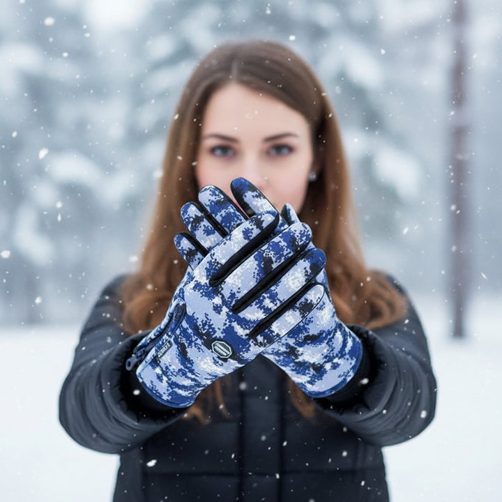 Touch Screen Waterproof Winter Riding Gloves Fleece Insulated Anti-Slip Gloves-Bon Voyage Vintage