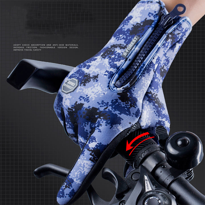 Touch Screen Waterproof Winter Riding Gloves Fleece Insulated Anti-Slip Gloves-Bon Voyage Vintage