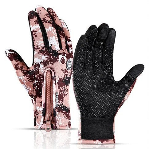 Touch Screen Waterproof Winter Riding Gloves Fleece Insulated Anti-Slip Gloves-Bon Voyage Vintage