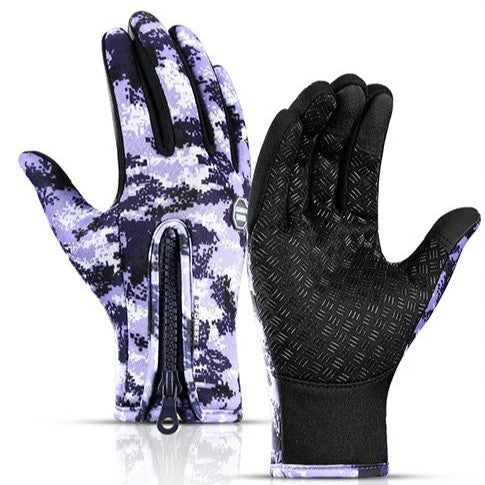 Touch Screen Waterproof Winter Riding Gloves Fleece Insulated Anti-Slip Gloves-Bon Voyage Vintage