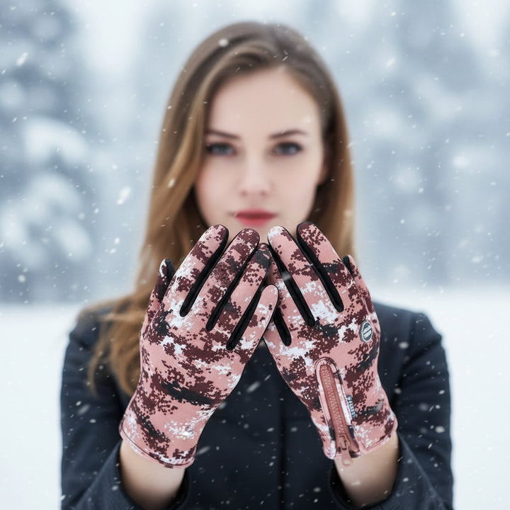 Touch Screen Waterproof Winter Riding Gloves Fleece Insulated Anti-Slip Gloves-Bon Voyage Vintage