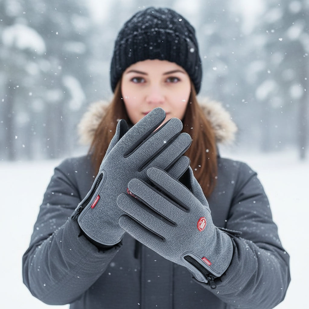 Touch Screen Waterproof Winter Riding Gloves Fleece Insulated Anti-Slip Gloves-Bon Voyage Vintage