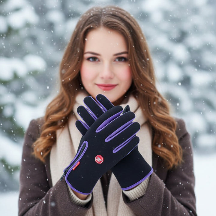 Touch Screen Waterproof Winter Riding Gloves Fleece Insulated Anti-Slip Gloves-Bon Voyage Vintage