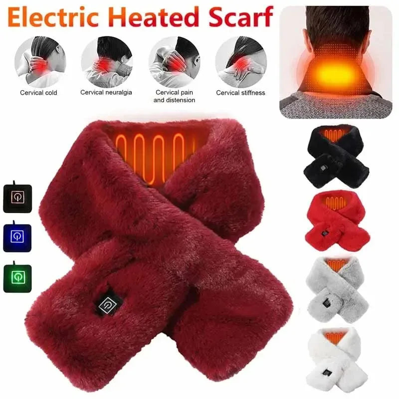USB Electric Heated Neck Wrap Heating Scarf for Pain Relief and Winter Warmth-Bon Voyage Vintage