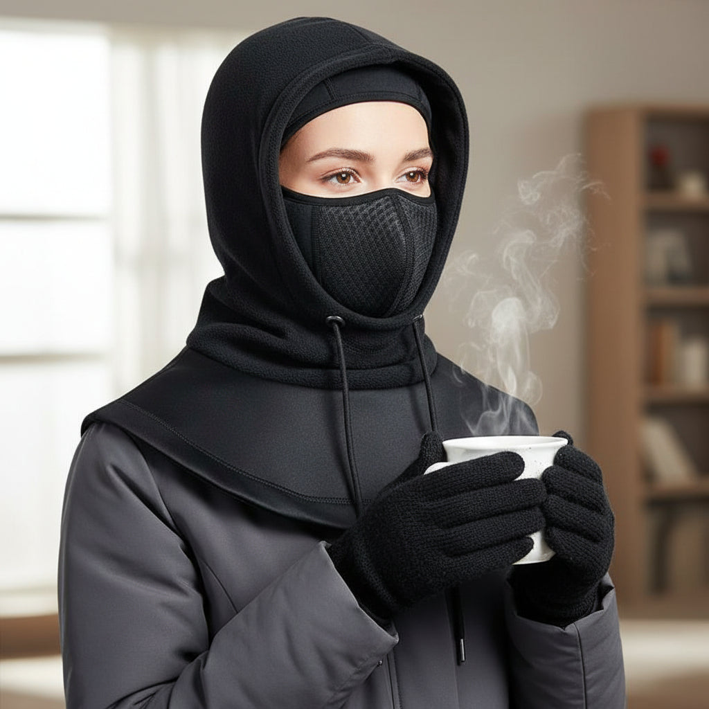 Unisex Full Face Mask Balaclava Beanie for Windproof and Warm-Bon Voyage Vintage