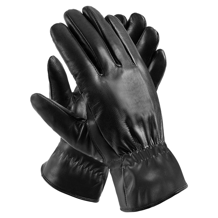 Unisex Leather Winter Gloves – Windproof and Warm-Bon Voyage Vintage