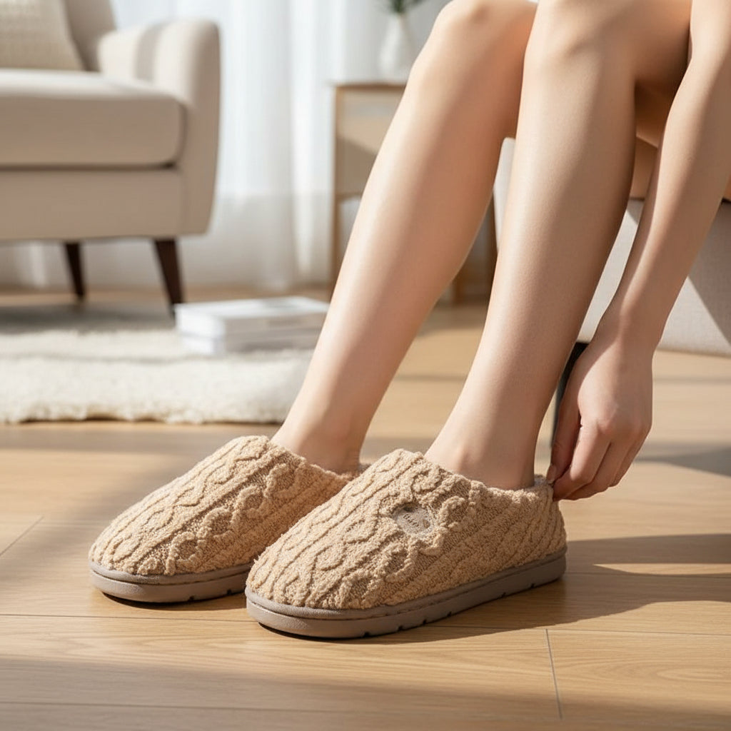 Warm & Cozy Teddy Bear Slippers for Women-Bon Voyage Vintage