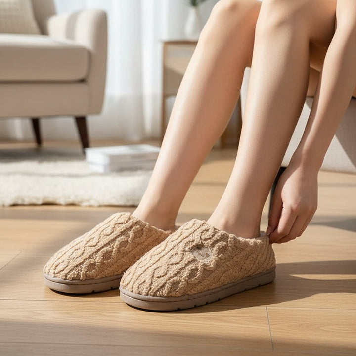 Warm & Cozy Teddy Bear Slippers for Women-Bon Voyage Vintage
