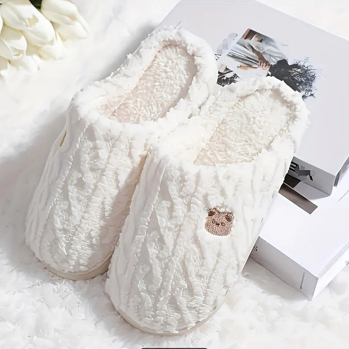 Warm & Cozy Teddy Bear Slippers for Women-Bon Voyage Vintage