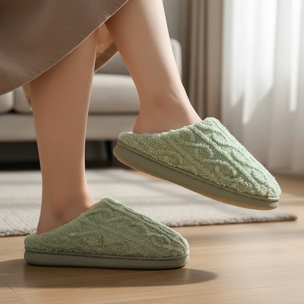 Warm & Cozy Teddy Bear Slippers for Women-Bon Voyage Vintage