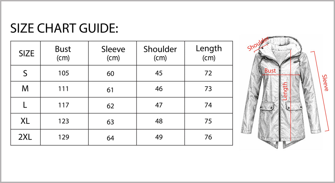 Waterproof Hooded Trench Coat Fleece-Lined Mid-Length Jacket-Bon Voyage Vintage