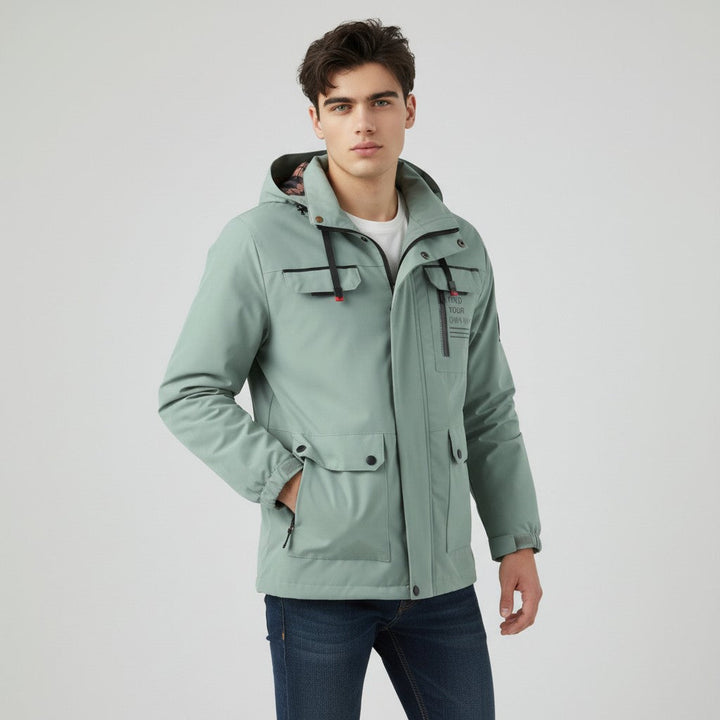 Windproof Hooded Cold Weather Coat For Men's-Bon Voyage Vintage