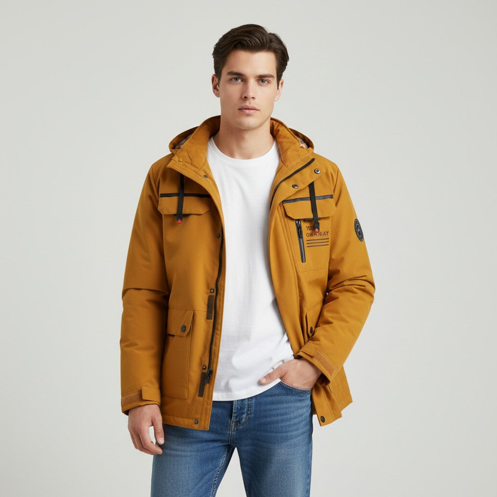 Windproof Hooded Cold Weather Coat For Men's-Bon Voyage Vintage