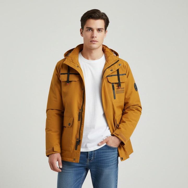 Windproof Hooded Cold Weather Coat For Men's-Bon Voyage Vintage