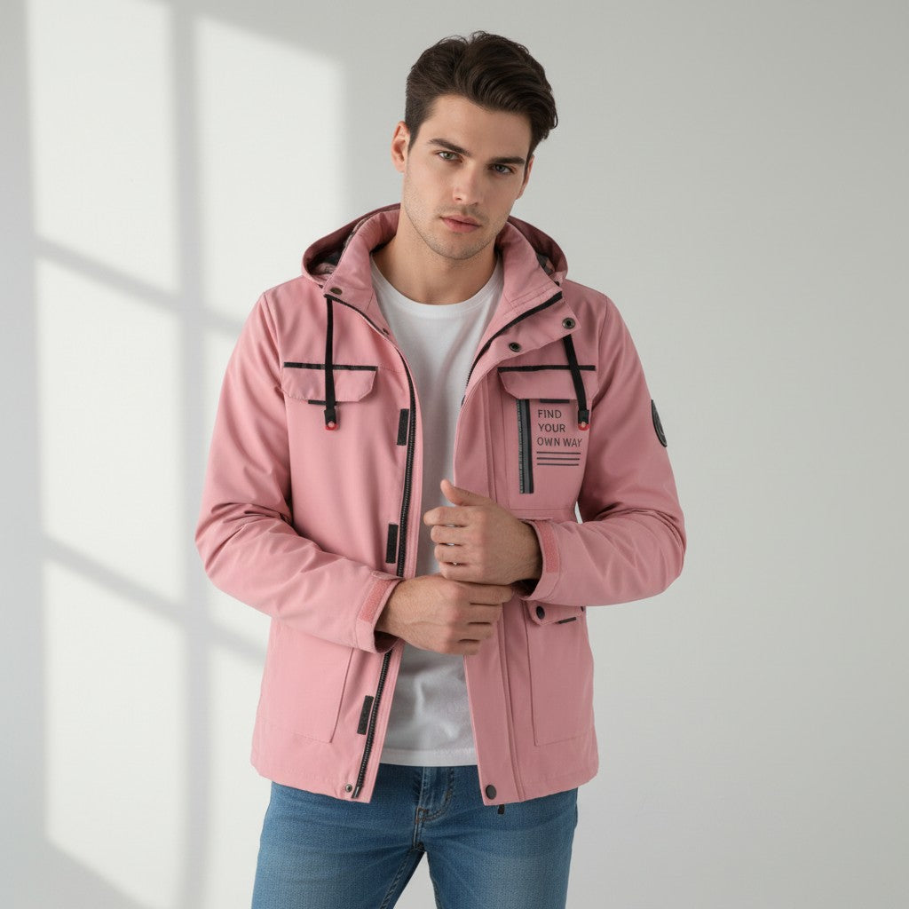 Windproof Hooded Cold Weather Coat For Men's-Bon Voyage Vintage