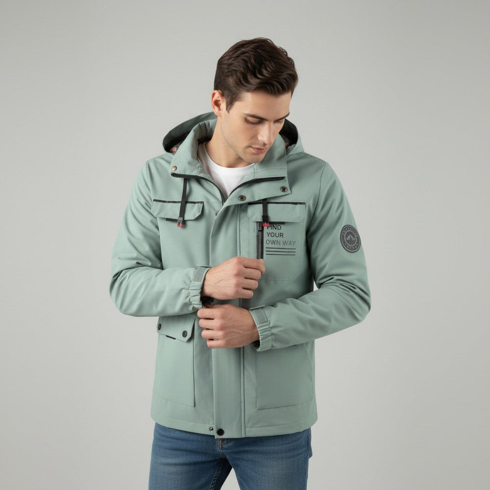 Windproof Hooded Cold Weather Coat For Men's-Bon Voyage Vintage